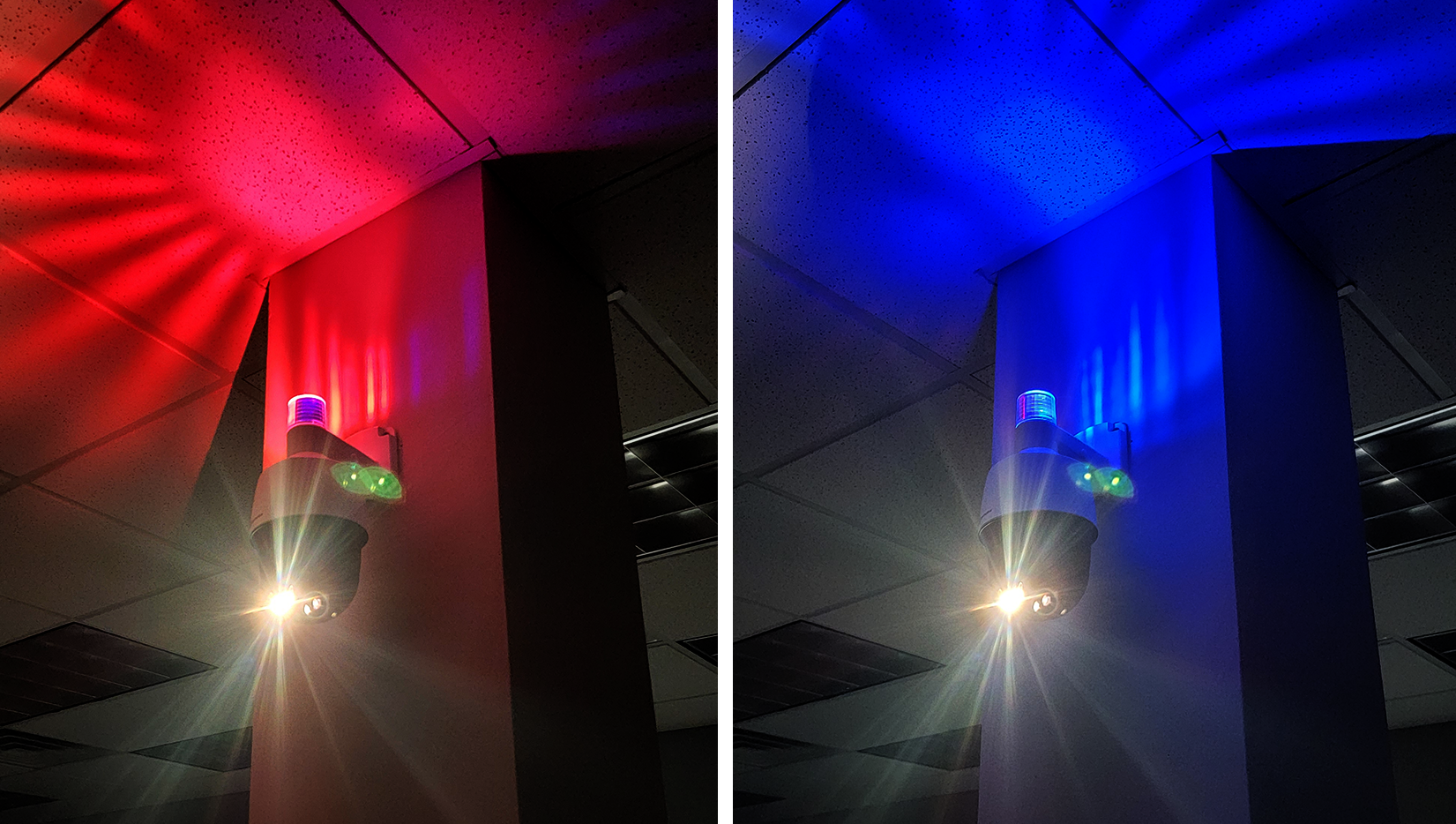 Flashing Red & Blue Active Deterrence CCTV Camera