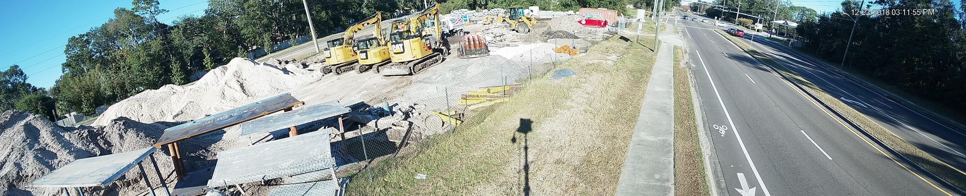 IP 180 degree panoramic construction site surveillance