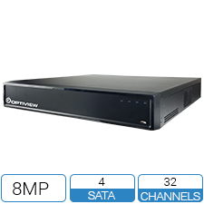 32 channel embedded network video recorder with 16 built in PoE ports. Holds 4 x hard drives.