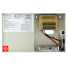 9 channel 10 amp power supply for CCTV installations