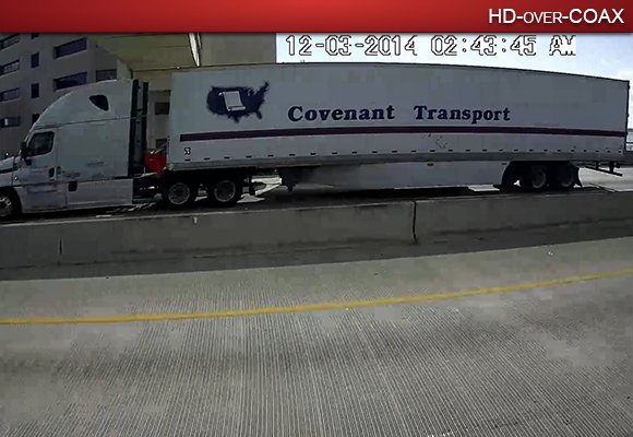 Compare Analog to HDCVI - 1080P Semi Truck