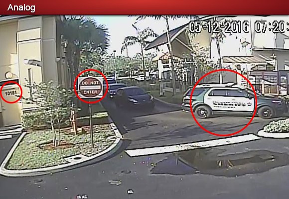 Compare Analog to HDCVI - 700TVL Dunkin Donuts and Police Cruiser