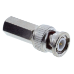 Twist on BNC connector for coax-based surveillance system