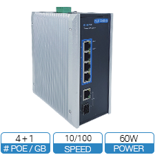 4 Port Industrial PoE Switch
