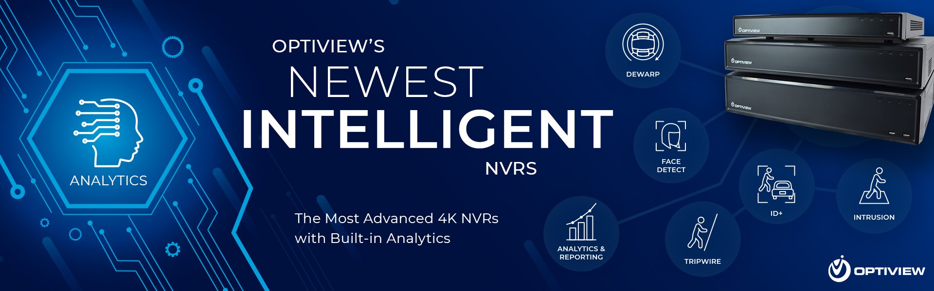 Intelligent NVR from Optiview with Analytics and Fisheye Dewarp