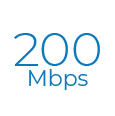 200Mbps Max Throughput