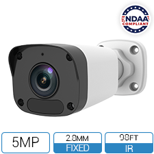 IP5MIBC-28-SDA-NCV - 5MP SD Card Mini Fixed Bullet Network Camera with Built-In Mic