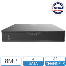 NVR32P164K-4-NCV - 32 Channel / 16 PoE 4K NDAA Compliant NVR