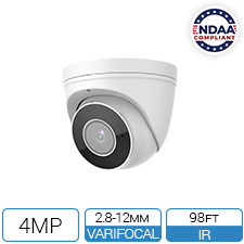 4MP Varifocal NDAA compliant IP Camera with Motorized Zoom
