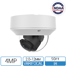 IP4MIAD-212-Z-NCV - 4MP Network IR Fixed Armor Dome Camera