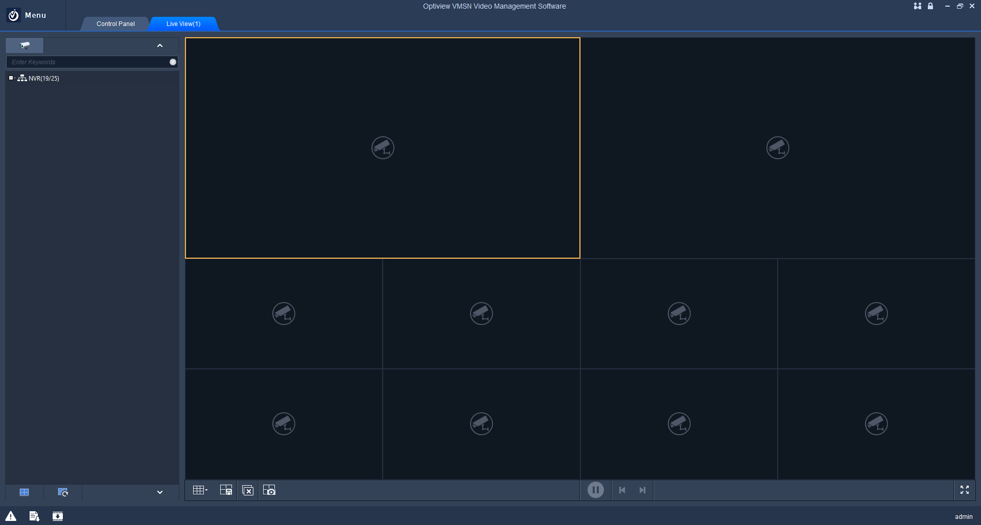 Optiview VMSN - Live Camera View
