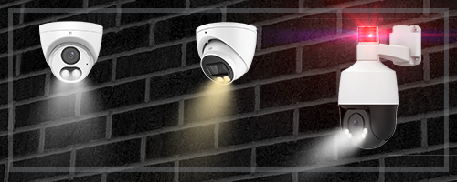 Active Deterrence Security Cameras - Visual Warning