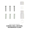 IP4MIAB-28-AI Product Image Included Parts Screws, Wall Anchors, Waterproof Gland