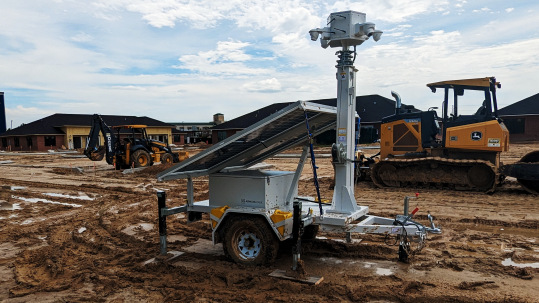 Optiviews Solar Platform Deployed at Construction Site with Surveillance Solution