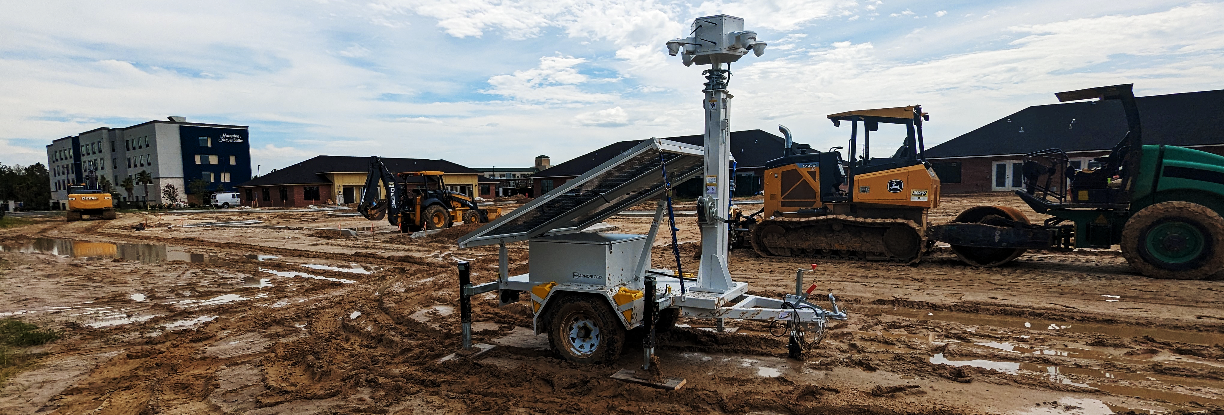 Optiviews Solar Platform Deployed at Construction Site with Surveillance Solution