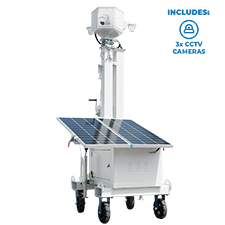 AL600-EDGE3F-2K- Solar Powered Mobile Surveillance Cart with 3 Cameras