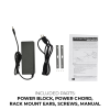 OVPOE8-125V Product Image 800x800 Included Parts - power block, power chord, rack mount ears, screws, manual