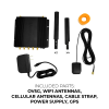 OV5G Product Image 800x800 Included Parts, WiFi Antennas, Cellular Antennas, Cable Strap, Power Supply, GPS