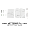 Optiview Product Image IP5MIAB-28-ADRB-NCV Included Parts - Screws, Wall Anchors, Quick Guide, Weatherproof Gland 800x800