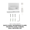 IP8MIAD-28AUSX-NCV Product Image Included Parts, Quick Guide, Waterproof Gland, Mounting Guide, Wall Anchors, Key 800x800