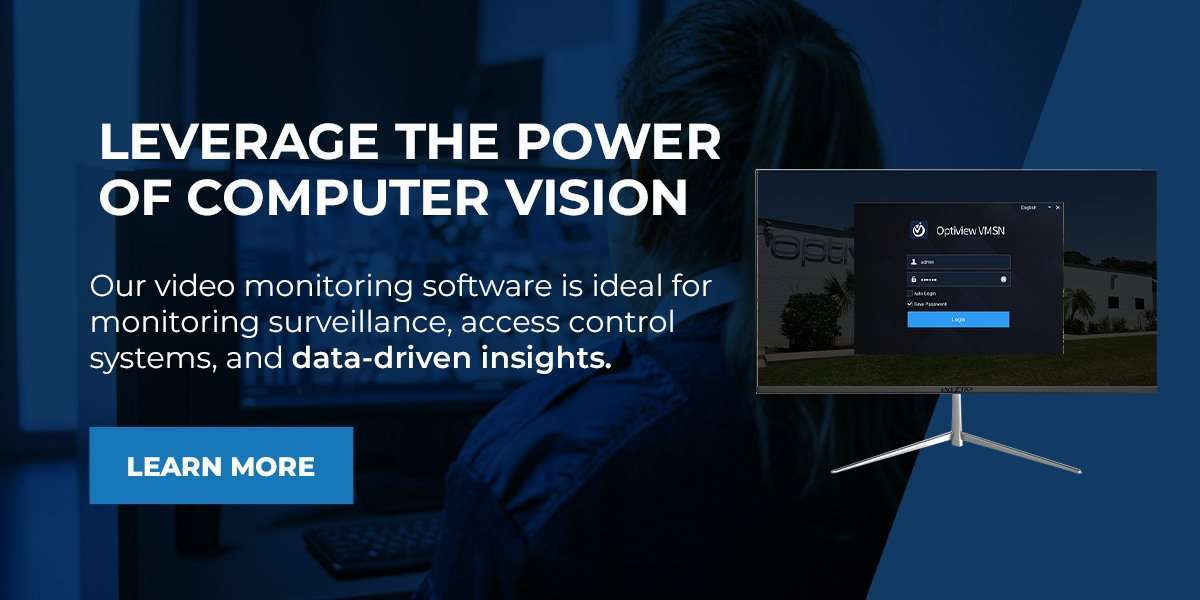 Woman uses video monitoring software for surveillance