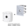Optional Bracket - Pole Mount by using JB123 + HDBKT-POLE together