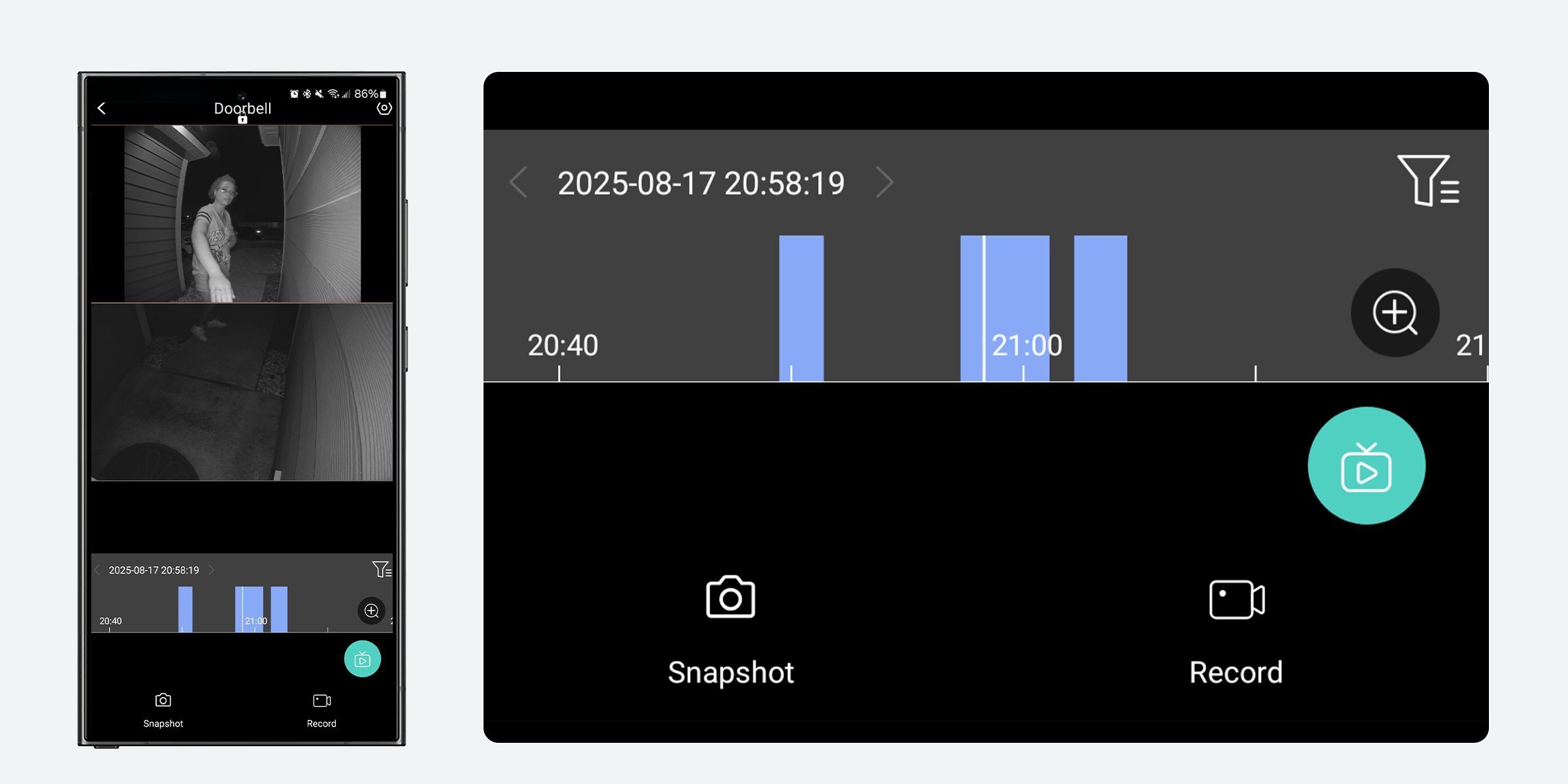 Simple Timeline Navigation Infinity Scroll